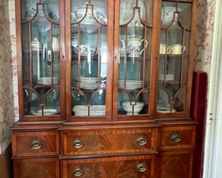 49. Vintage China Cabinet from Saginaw Furniture Shops (57" x 17" x 82")