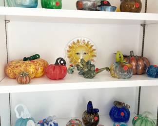 Handblown Crystal Pumpkins