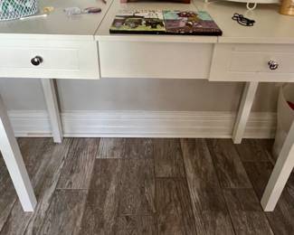 111b. White 2 Drawer Make Up Table