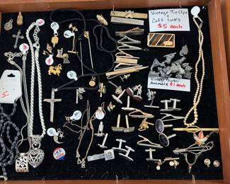 Vintage Tie Clasps and Cuff Links
