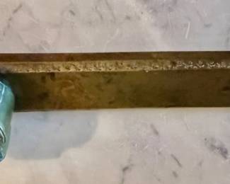 11. Antique Brass Inkwell (9")