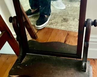 107. Antique Standing Table Top Mirror (18" x 9" x 22")