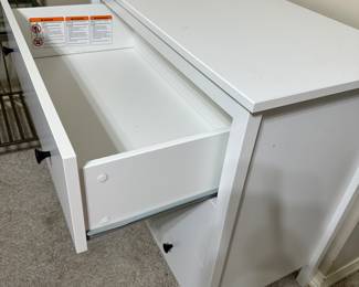 #21 - $180.00 - White 3 drawer dresser, 32H x 36W x 18D