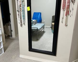 #20 - $60.00 - Black full length mirror, 62H x 27W