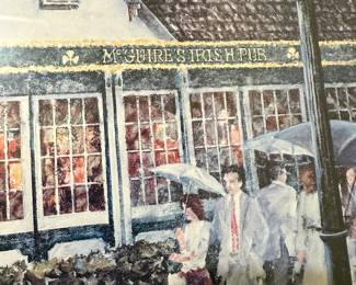 #29 - $50.00 - McGuires Irish Pub Picture, 332/1995  24H x 29W -limited edition 332/1995 signed Strickland