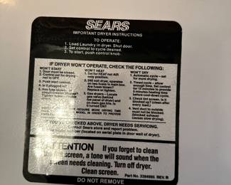 #16 - #17 - $450 set - Kenmore washer 44H x 27L x 25W, Kenmore dryer, 43H x 27L x 25W