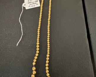 #48 - $165.00 - 14kt gold beads necklace 4.39gr