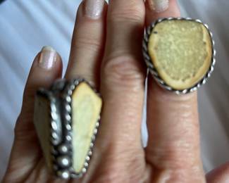 #62 - $44- Set of 2 sterling rings 