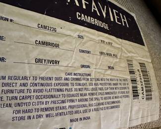 #8 - $200.00 - Area rug, grey and beige 120L x 95W