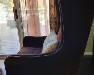 Blaine Collection by Bernhardt Velvet - High Wing Back $250 EACH
Construction: Sinuous Spring
Cushion: Luxe Down
Dimensions: 54" H x 30" W x 41- 1/2" D