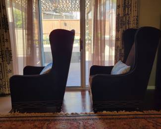 Blaine Collection by Bernhardt Velvet - High Wing Back $250 EACH
Construction: Sinuous Spring
Cushion: Luxe Down
Dimensions: 54" H x 30" W x 41- 1/2" D