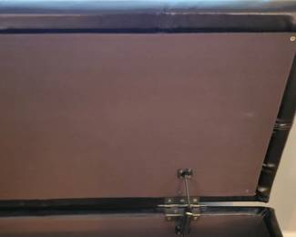 FAUX LEATHER LONG EXCELLENT CONDITION STORAGE OTTOMAN $75
