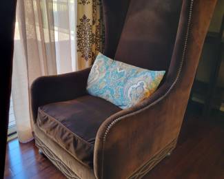 Blaine Collection by Bernhardt Velvet - High Wing Back $250 EACH
Construction: Sinuous Spring
Cushion: Luxe Down
Dimensions: 54" H x 30" W x 41- 1/2" D