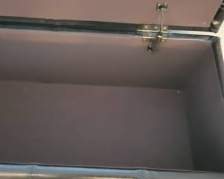 FAUX LEATHER LONG EXCELLENT CONDITION STORAGE OTTOMAN $75