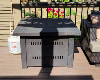 Firepit with propane tank $75