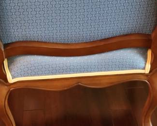 CALICO CORNERS CUSTOM FURNITURE - FRENCH PARLOR CHAIRS WITH ACCENT PILLOWS(THESE WERE CUSTOM ORDERED AND IN LIKE NEW CONDITION WITH GREAT COLORS) $100 EACH