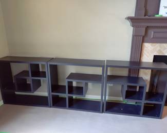 3 BLACK CUBE SHELVES $40 EACH