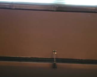 FAUX LEATHER LONG EXCELLENT CONDITION STORAGE OTTOMAN $75