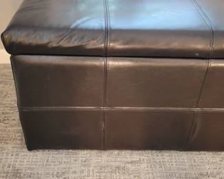FAUX LEATHER LONG EXCELLENT CONDITION STORAGE OTTOMAN $75