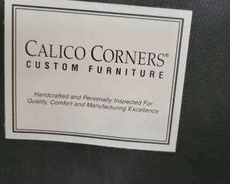 CALICO CORNERS CUSTOM FURNITURE - FRENCH PARLOR CHAIRS WITH ACCENT PILLOWS(THESE WERE CUSTOM ORDERED AND IN LIKE NEW CONDITION WITH GREAT COLORS) $100 EACH
