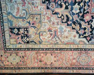 STUNNING KARASTAN NAVY HERIZ 10'X14' AREA RUG $800