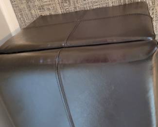 FAUX LEATHER LONG EXCELLENT CONDITION STORAGE OTTOMAN $75