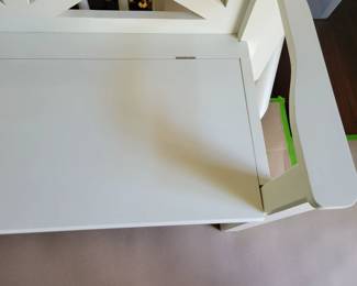 WHITE BENCH WITH STORAGE $60