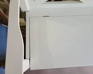 WHITE BENCH WITH STORAGE $60