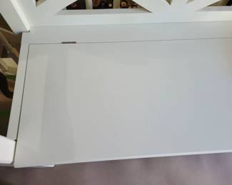 WHITE BENCH WITH STORAGE $60