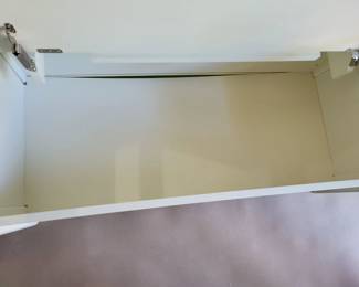 WHITE BENCH WITH STORAGE $60