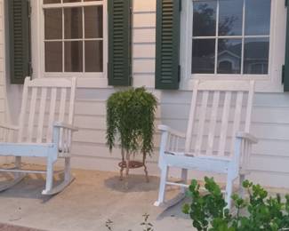 Classic old South front porch rocking chairs