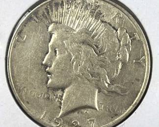 1927-D Peace Silver Dollar Better Date