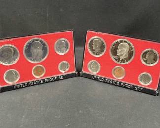 1976,1977 Proof Coin Set w/ Ike Dollars, No Box