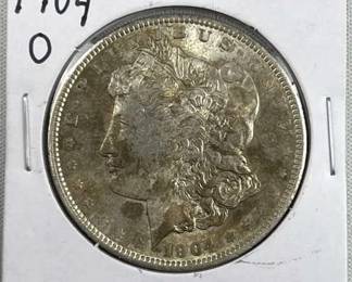 1904-O Morgan Silver Dollar, Luster/Tone