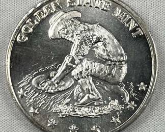 1oz Silver Prospector Round .999