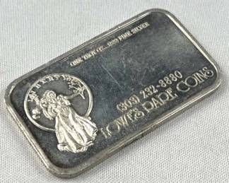 1oz Silver Bar .999, Suitable for Engraving