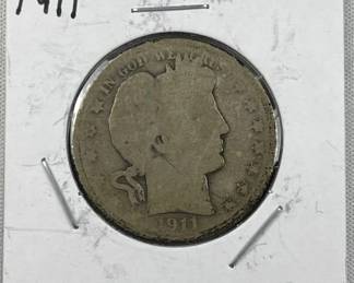 1911 Barber Silver Half Dollar, US 50c