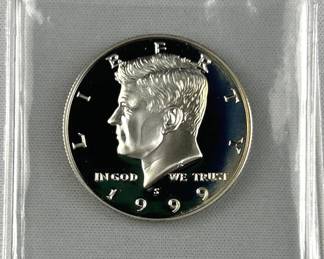 1999-S Silver Proof JFK Half Dollar, 90% BU