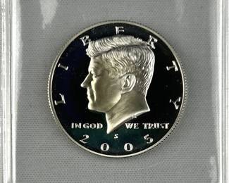 2005-S Silver Proof JFK Half Dollar, 90% BU