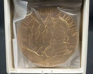 Tuskegee Airmen Large Bronze Medal in Box
