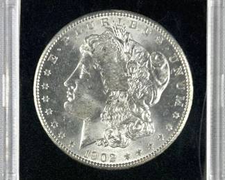 1902-O Morgan Silver Dollar, High Grade/Luster