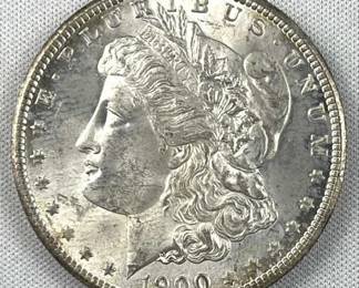 1900 Morgan Silver Dollar, Nice Luster