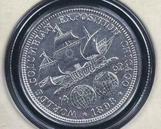 1893 Silver Half Dollar, Columbian Expo, XF+