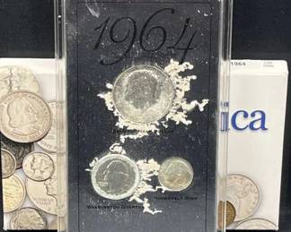 1964 Silver Half Dollar, Quarter, Dime 90%