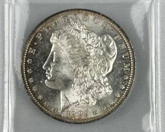 1885-O Morgan Silver Dollar, High Grade/Tone