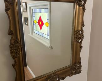 Gilt gold wall mirror