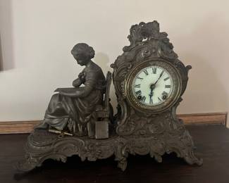 Ansonia figural mantle clock