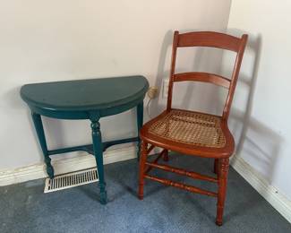 Cute hall table, antique chair