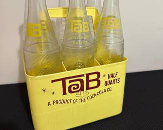 Vintage Tab Bottles and Carrier