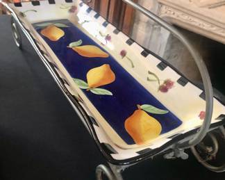 Gumps hand painted serving dish